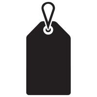 Simple Black Price Tag Silhouette Illustration Template vector