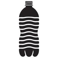Dark Water Bottle Plastic Reusable Object for Liquid Consumption vector
