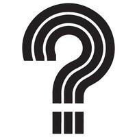 Modern and Stylish Question Mark with Bold Lines Art vector