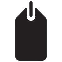 Basic Black Price Tag Silhouette Design Template Blank vector
