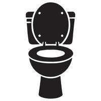 Front View Toilet Silhouette Illustration for Bathroom Design Concepts vector