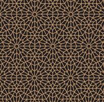 Abstract seamless gold pattern in Arabian style background vector