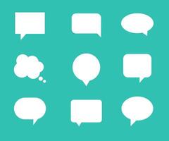 Set of empty blank of speech buble icon vector