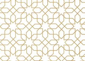 Abstract seamless gold arabian style pattern background vector