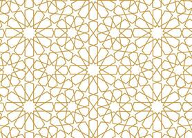 Abstract seamless pattern in gold Arabian style background vector