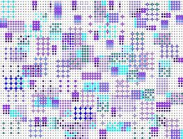 Abstract geometric dots halftone with bright colors background vector