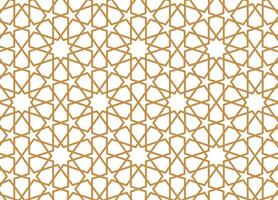 Seamless gold pattern in authentic arabian style vector