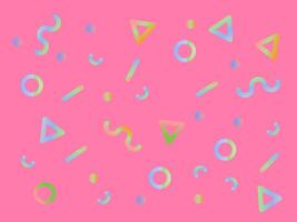 Abstract geometric outline shape with vivid color vector