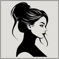 Silhouette of Portrait, Art vector