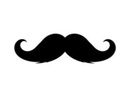 High-quality stylized mustache illustration with smooth curves. Black against a clean white backdrop, perfect for branding, fashion themes, personal style projects, or social media graphics. vector
