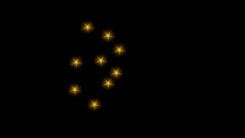 Star particle glow animation video