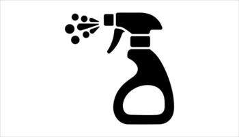 Spray Bottle Icon. Cleaning and Disinfectant Symbol. vector