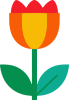 A flower with a red and orange center png