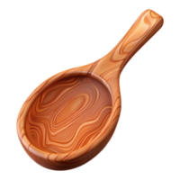 impressive rustic Carved Wooden Spoon Rest Simple Design Transparent Background premium png