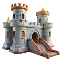 extraordinary rustic Castle Drawbridge Raised View Isolated authentic png