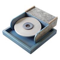 serene abstract Cd Tray Open Position Empty Isolated authentic png