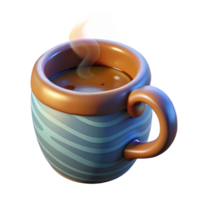 impressive modern Ceramic Mug with Steam Top View Isolated authentic png
