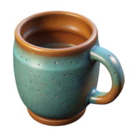 dramático abstrato cerâmico caneca com tradicional Esmalte transparente fundo autêntico png