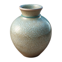 impressive modern Ceramic Vase with Crackle Glaze Transparent Background png