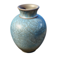 dramatic artistic Ceramic Vase with Crackle Glaze Transparent Background high quality png