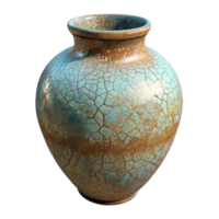 wonderful artistic Ceramic Vase with Crackle Glaze Transparent Background high quality png