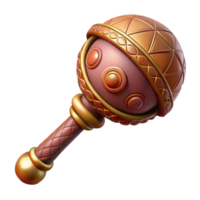 vibrant abstract Ceremonial Rattle with Intricate Details Isolated high resolution png