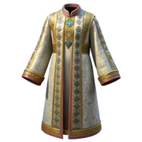 vibrant creative Ceremonial Robe with Intricate Embroidery Transparent Background high resolution png