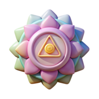 serene abstract Chakra Symbols Pastel Colors Cutout on Transparent Background high resolution png
