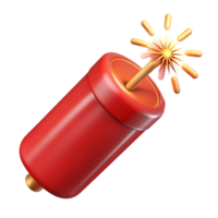 stunning traditional Chinese New Year Firecracker with Sparks Isolated authentic png