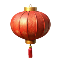extraordinary rustic Chinese New Year Paper Lantern with Tassels Isolated high resolution png