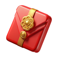 serene creative Chinese New Year Red Envelope Gold Design Isolated exclusive png