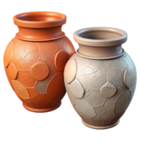 serene modern Chipped Pottery Restoration Before and After Isolated png