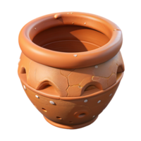 magnificent creative Chipped Terracotta Pot Fragment Isolated professional png