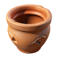 vibrant abstract Chipped Terracotta Pot Fragment Isolated exclusive png