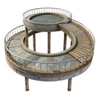 impressive rustic Circular Skywalk Elevated Pathway Cutout authentic png