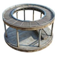 dramatic abstract Circular Skywalk Elevated Pathway Cutout exclusive png