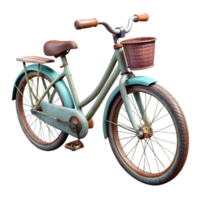 serene artistic City Bike with Fenders Side View Cutout Element high resolution png