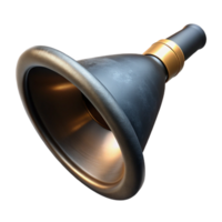 vibrant vintage Clarinet Bell Flare Angled View Black Finish Transparent Background authentic png