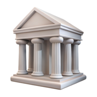 dramatic modern Classical Building Facade Corinthian Columns Transparent Background png
