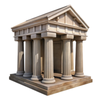 wonderful creative Classical Temple Ruins Front View Isolated high resolution png