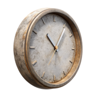 Clock Wall Mounted Round Isolated on White Background png