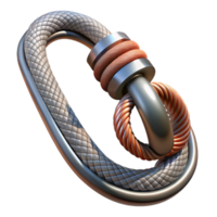 wonderful creative Close Up of Carabiner on Rope Isolated on Transparent Background exclusive png