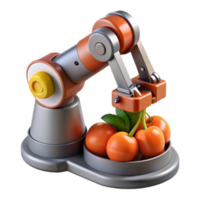 magnificent abstract Close Up of Robotic Arm Planting Seeds Isolated professional png