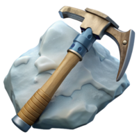 extraordinary modern Close Up of Ice Axe in Snow Transparent high quality png