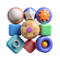 extraordinary abstract Cognitive Development Stages Icons Set Colorful Cutout high resolution png