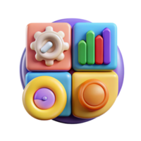 dramatic traditional Cognitive Functions Chart Colorful Icons Isolated high quality png