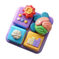stunning classic Cognitive Functions Chart Colorful Icons Isolated original png
