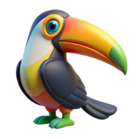 magnificent artistic Colorful Toucan Perched Isolated on Transparent Background genuine png