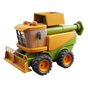 elegant modern kombinieren Mähdrescher mit Korn Panzer voll Seite Aussicht ausgeschnitten exklusiv png