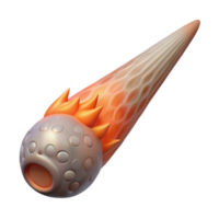 beautiful abstract Comet Transparent Background with Long Tail authentic png